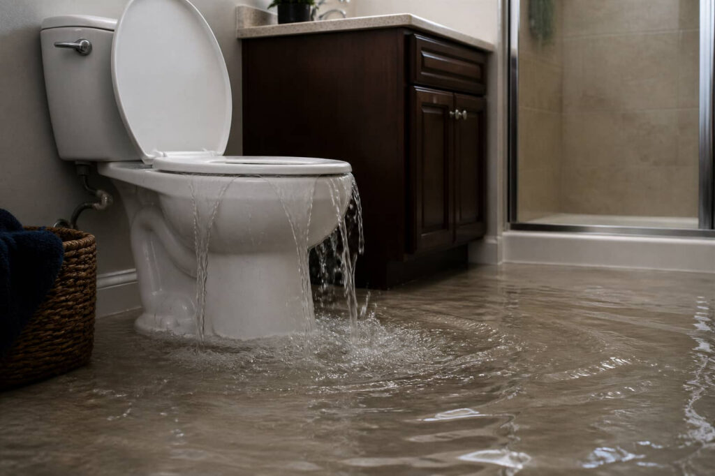 Toilet Overflow Water Damage Inspection Guide