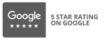 5 Star Rating on Google